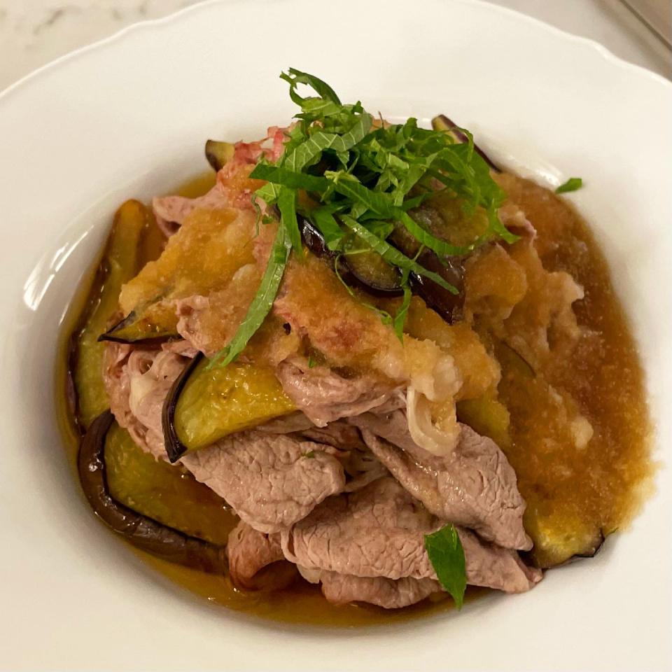 出張料理　牛肉のしゃぶしゃぶおろしポン酢
